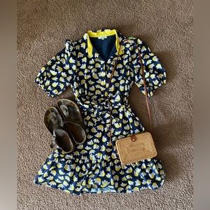 Jade Melody Tam Ruffle Hem Daisy Shirtdress